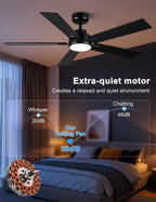 Flush Mount Ceiling Fan with Light