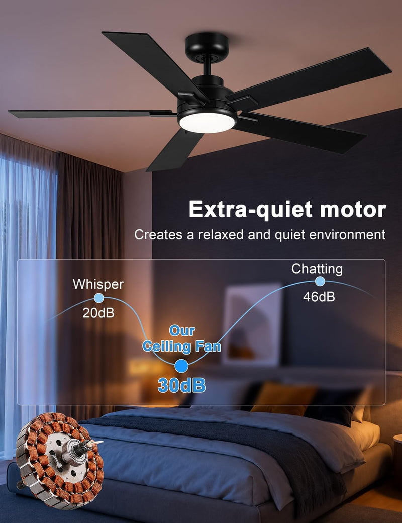 Flush Mount Ceiling Fan with Light