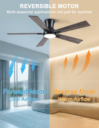 Flush Mount Ceiling Fan with Light