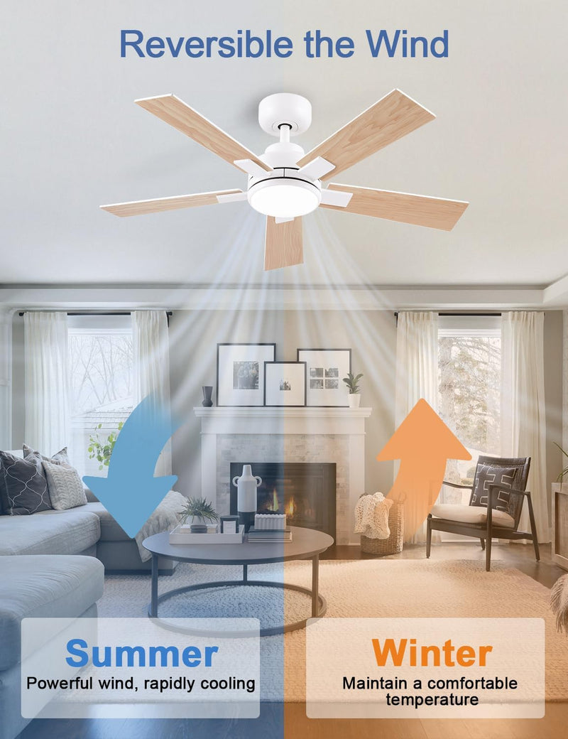 Flush Mount Ceiling Fan with Light