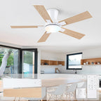 Flush Mount Ceiling Fan with Light