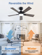 Flush Mount Ceiling Fan with Light