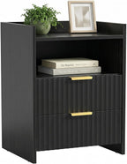 Bedside Table with 2 Drawers Nightstand for Bedroom