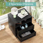 Bedside Table with 2 Drawers Nightstand for Bedroom