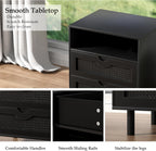 Bedside Table with 2 Drawers Nightstand for Bedroom
