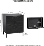 Bedside Table with 2 Drawers Nightstand for Bedroom