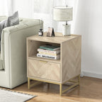 Bedside Table with 2 Drawers Nightstand for Bedroom