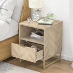 Bedside Table with 2 Drawers Nightstand for Bedroom