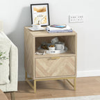 Bedside Table with 2 Drawers Nightstand for Bedroom