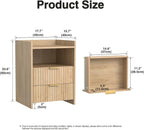 Bedside Table with 2 Drawers Nightstand for Bedroom