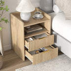 Bedside Table with 2 Drawers Nightstand for Bedroom