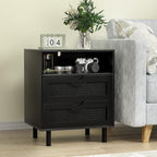 Bedside Table with 2 Drawers Nightstand for Bedroom