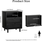 Bedside Table with 2 Drawers Nightstand for Bedroom