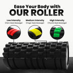 Foam Roller with 3 Resistance Level Bands Lightweight