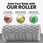 Foam Roller with 3 Resistance Level Bands Lightweight