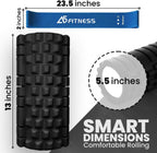 Foam Roller with 3 Resistance Level Bands Lightweight