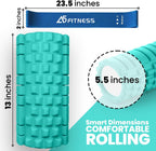 Foam Roller with 3 Resistance Level Bands Lightweight