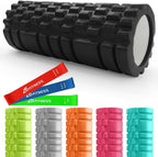 Foam Roller with 3 Resistance Level Bands Lightweight