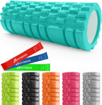 Foam Roller with 3 Resistance Level Bands Lightweight
