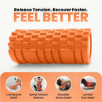 Foam Roller with 3 Resistance Level Bands Lightweight