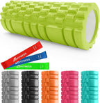 Foam Roller with 3 Resistance Level Bands Lightweight