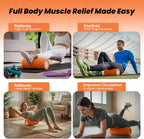 Foam Roller with 3 Resistance Level Bands Lightweight