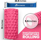 Foam Roller with 3 Resistance Level Bands Lightweight
