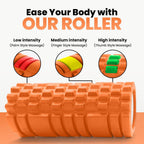 Foam Roller with 3 Resistance Level Bands Lightweight