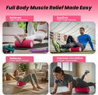 Foam Roller with 3 Resistance Level Bands Lightweight