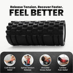 Foam Roller with 3 Resistance Level Bands Lightweight