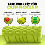 Foam Roller with 3 Resistance Level Bands Lightweight
