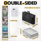 Foldable Aluminium Brochure Stand with 6 Pockets Portable