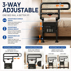 Foldable Bed Rails for Elderly Adults Adjustable Assist