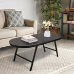 Foldable Coffee Table Natural Wood Oval Tables