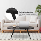 Foldable Coffee Table Natural Wood Oval Tables