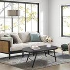 Foldable Coffee Table Natural Wood Oval Tables