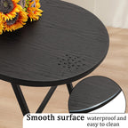 Foldable Coffee Table Natural Wood Oval Tables