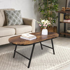 Foldable Coffee Table Natural Wood Oval Tables