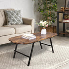 Foldable Coffee Table Natural Wood Oval Tables