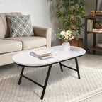 Foldable Coffee Table Natural Wood Oval Tables