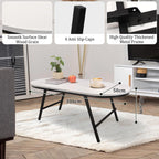 Foldable Coffee Table Natural Wood Oval Tables