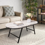 Foldable Coffee Table Natural Wood Oval Tables