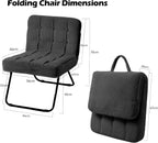 Foldable Corduroy Accent Chair Hand Carry Tub 55CM