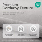 Foldable Corduroy Accent Chair Hand Carry Tub 55CM