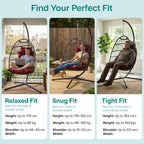 Foldable Egg Chair with Stand Rattan Wicker Hanging