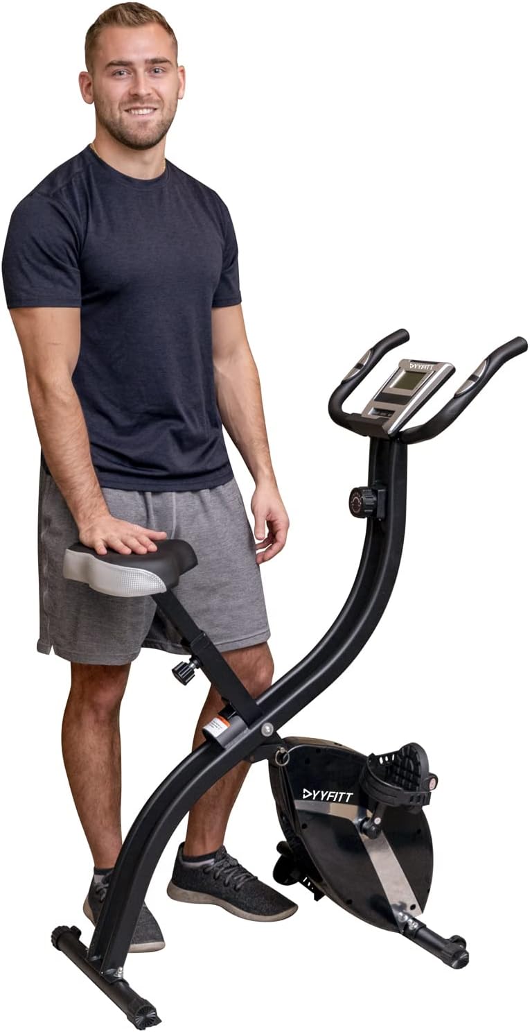 Foldable Fitness Exercise Bike with 16 Level Resistance