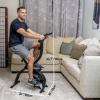 Foldable Fitness Exercise Bike with 16 Level Resistance