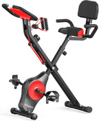 Foldable Fitness Exercise Bike with Resistance Bands 16