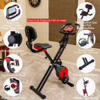Foldable Fitness Exercise Bike with Resistance Bands 16