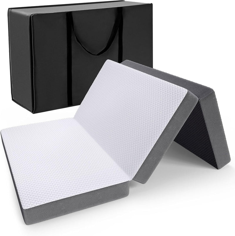 Foldable Folding Mattress Tri-Fold Memory Foam